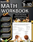 MathFlare - Math Workbook 9th and 10th Grade: Math Workbook Grade 9-10: Equations and Expressions, Linear Equations, System of Equations, Quadratic Eq Cover Image
