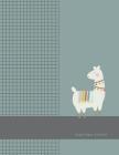 Graph Paper 4x4 Grid: Large Graph Paper with Cute Llama Cover, 8.5x11, Graph Paper Composition Notebook, Grid Paper, Graph Ruled Paper Cover Image