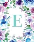 E: Watercolor Floral, 150 Pages, 8