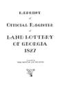Reprint of Official Register of Land Lottery of Georgia, 1827 Cover Image