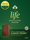 NLT Life Application Study Bible, Third Edition, Large Print (Red Letter, Leatherlike, Brown/Tan, Indexed) Cover Image