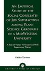 An Empirical Study of the Social Correlates of Job Satisfaction among Plant Science Graduates of a Mid-Western University: A Test of Victor H. Vroom's Cover Image