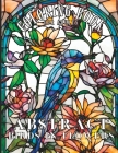 Abstract Birds in Flowers A Large Print Coloring Book for Adults: Explore Feminist, Enchanted, and Mindful Designs in this Botanical Coloring Journey. Cover Image