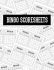 Bingo Score Sheets: Bingo Score Cards for Bingo Players Score Keeper Notebook Game Record Book 4 Bingo Cards Each Page 8.5 X 11 - 100 Page By Maige Publishing Cover Image