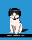 Phone Message Book: Cute Cat Lover Call Log 8
