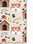 Japanese Writing Practice Book: Akita Inu Dog Themed Genkouyoushi Paper Notebook to Practise Writing Japanese Kanji Characters and Kana Scripts such a By Japanese Writing Paper Company Cover Image