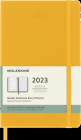 Moleskine 2023 Weekly Notebook Planner, 12M, Large, Orange Yellow, Hard (5 x 8.25) Cover Image