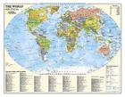 National Geographic: Kids Political World Education: Grades 4-12 Wall Map - Laminated (51 X 40 Inches) Cover Image