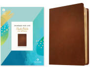 NLT Courage for Life Study Bible for Women (Genuine Leather, Brown, Filament Enabled) Cover Image