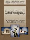 Balzac V. People of Porto Rico U.S. Supreme Court Transcript of Record with Supporting Pleadings By Additional Contributors, U. S. Supreme Court (Created by) Cover Image