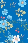 Notebook: Wide Ruled Composition Notebook: Pretty & Sweet Blue Floral Notebook By November Ink Cover Image