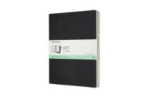 Moleskine Art Cahier, Music Notebook, Extra Large, Black (7.5 x 9.75) Cover Image