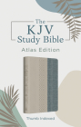 The KJV Study Bible: Atlas Edition, Thumb Indexed [Taupe & Denim Crosshatch] By Christopher D. Hudson Cover Image