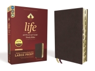 Niv, Life Application Study Bible, Third Edition, Large Print, Bonded Leather, Burgundy, Indexed, Red Letter Edition By Zondervan Cover Image
