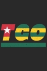 Tgo: Togo Tagesplaner mit 120 Seiten in weiß. Organizer auch als Terminkalender, Kalender oder Planer mit der togo Flagge v Cover Image