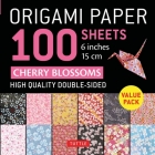 Origami Paper 100 Sheets Cherry Blossoms 6 (15 CM): Tuttle Origami Paper: Double-Sided Origami Sheets Printed with 12 Different Patterns (Instructions By Tuttle Studio (Editor) Cover Image