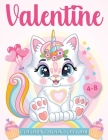 Valentine: Coloring book for kids ages 4-8 years old: Cute unicorn coloring book Cover Image