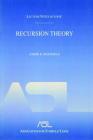 Recursion Theory: Lecture Notes in Logic 1 Cover Image