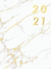 Grand Agenda 2021 Semainier: Couverture Rigide, Agenda Semainier 2021 1 Semaine sur 2 Pages, Agenda Planner 12 Mois, Planificateur Relié, Marbre bl By Pilvi Paper Cover Image