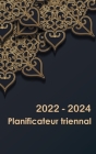 Planificateur triennal 2022-2024: Calendrier 36 mois Calendrier avec jours fériés Planificateur quotidien de 3 ans Calendrier de rendez-vous Ordre du By Jan Fox Cover Image