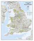 National Geographic England and Wales Wall Map - Classic - Laminated (30 X 36 In) (National Geographic Reference Map) Cover Image