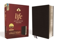 Niv, Life Application Study Bible, Third Edition, Large Print, Bonded Leather, Black, Red Letter Edition By Zondervan Cover Image