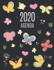 Papillon Agenda 2020: Janvier à Décembre 2020 - Agenda Mensuel avec Espaces pour Notes By Buhak Cahiers Cover Image