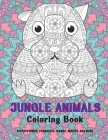 Jungle Animals - Coloring Book - Hippopotamus, Proboscis, Iguana, Wolves, and more By Paola Howe Cover Image