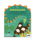 Coloring Book with Stickers Dinosaurs By Petit Collage Cover Image