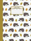 Graph Paper Composition Notebook: Hedgehogs Pattern 1/2 Inch Squared Graphing Paper Math Science Sketch Drawing Writing Student Teacher School College Cover Image