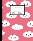 Graph Paper Composition Notebook: Quad Ruled 4 Squares Per Inch Sheets, Math and Science Grid Note Book for Elementary Students, Kawaii Clouds By Little Pens Notebooks Cover Image
