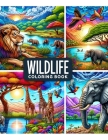 Wildlife coloring book: Amazing Wild Animals Grayscale.colouring For Adult Cover Image