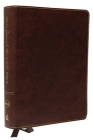 NKJV, Journal the Word Bible, Large Print, Bonded Leather, Brown, Red Letter Edition: Reflect, Journal, or Create Art Next to Your Favorite Verses Cover Image