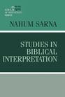 Studies in Biblical Interpretation (A JPS Scholar of Distinction Book) By Dr. Nahum M. Sarna, Dr. Jeffrey H. Tigay (Foreword by) Cover Image
