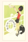 Vintage Journal Flapper Waving from Railing Travel Poster By Found Image Press (Producer) Cover Image