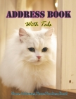 Address Book With Tabs: Large Print Address Book for Seniors with Alphabet Tabs: My Cat Cover Size 8.5x11 Cover Image