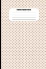 Composition Notebook: Brown Polka Dots on Peach Background with Textured Effect (100 Pages, College Ruled) Cover Image
