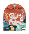 Coloring Book with Stickers Outer Space Cover Image