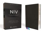Niv, Thinline Bible, Large Print, Premium Leather, Goatskin, Black, Premier Collection, Comfort Print By Zondervan Cover Image