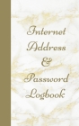Internet Address & Password Logbook: Password Notebook With Alphabetical Tabs - Elegant White Marble With Gold Lettering By 13th Floor Publishing Cover Image