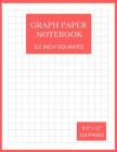 Graph Paper Notebook: 1/2 Inch Squares (Large, 110 Pages, Thin Gray Lines, Red and White Soft Cover) By Patricia Amata Cover Image