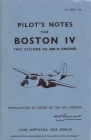 Douglas Boston 4 - Pilot's Notes By Air Ministry (Compiled by) Cover Image