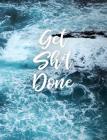 Get Sh*t Done: Dotted Bullet/Dot Grid Notebook - Crashing Ocean Blue, 7.44 x 9.69 Cover Image