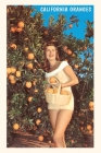 The Vintage Journal Woman with Oranges in Basket, California Cover Image