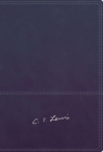 Reina Valera Revisada Biblia Reflexiones de C. S. Lewis, Leathersoft, Azul Marino, Interior a DOS Colores Cover Image