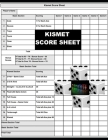 Kismet Score Sheets: kismet Score pad makes it easy to score your game, Size 8.5 x 11 Inch, 120 Pages Cover Image