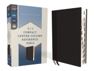 Niv, Compact Center-Column Reference Bible, Leathersoft, Black, Red Letter, Thumb Indexed, Comfort Print By Zondervan Cover Image