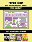Cut and Glue Crafts (Paper Town - Create Your Own Town Using 20 Templates): 20 full-color kindergarten cut and paste activity sheets designed to creat Cover Image