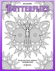 Relaxing Butterflies: Deluxe Butterfly Mandala Coloring Book Cover Image