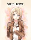 Sketchbook: Anime style cover, sketchbook for Drawing, Coloring, Sketching and Doodling manga, 8.5 x 11 110 pages By Anime Cover Cover Image